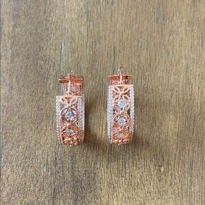 Elegant Rose Gold Filigree Earrings